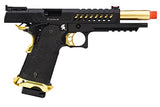 Lancer Tactical 300 FPS Metal Slide Knightshade Hi-Capa Gas Blowback Airsoft Pistol Color: Black / Gold