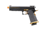 Lancer Tactical 300 FPS Metal Slide Knightshade Hi-Capa Gas Blowback Airsoft Pistol Color: Black / Gold