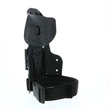 Safariland 6004UFA and 568BL on Single Strap Leg Shroud with QLS 22 Receiver, Plain Black Finish, Left Hand
