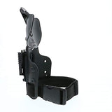 Safariland 6004UFA and 568BL on Single Strap Leg Shroud with QLS 22 Receiver, Plain Black Finish, Left Hand