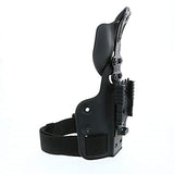 Safariland 6004UFA and 568BL on Single Strap Leg Shroud with QLS 22 Receiver, Plain Black Finish, Left Hand
