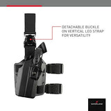 Safariland 7305RDS ALS/SLS, Thigh Rig - Tactical Holster with Quick-Release Leg Strap, Fits: Glock 19 Gen5 (4.5") w/ITI M3 Light, TLR-1, TLR-1HL, SF X200, X300, X300U - Black - STX Plain, Right Hand