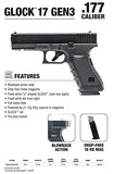 Umarex GLOCK 17 Blowback .177 Caliber BB Gun Air Pistol, Gen3