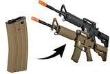 Lancer Tactical Metal M4/M16 300 Round Hi-Cap AEG Airsoft Magazine Clip (Tan x3)