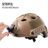 Aluminum NVG Helmet Mount Compatible with GoPro Hero 8/7/(2018)/6/5/4 Black,Hero Session/Silver and Most Action Cameras