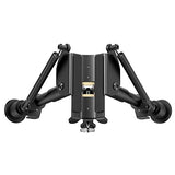 XAegis 2 in 1 Bipod 6 Inch to 9 Inch Adjustable Rifle Bipod with MLOK Rail Mount Adapter Included (Black Bipod with Mlok Adapter)