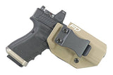 Fierce Defender IWB Kydex Holster Compatible with Glock 19 23 32 w/Optic Cut Winter Warrior Series -Made in USA- (FDE