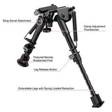 XAegis 2 in 1 Bipod 6 Inch to 9 Inch Adjustable Rifle Bipod with MLOK Rail Mount Adapter Included (Black Bipod with Mlok Adapter)