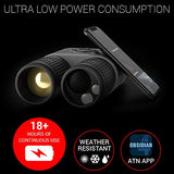 American Technology Network Corp. ATN BINOX 4T 384x288, 2-8x Smart HD Thermal Hunting Binoculars w/Laser Rangefinder, Video Record, Wi-Fi, E-Compass, 16hrs+ Battery Power,TIBNBX4382L