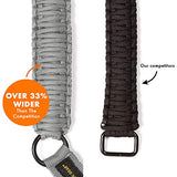 Eagle Rock Gear 550 Paracord 2 Point Gun Sling for Rifles, Shotguns, Crossbows, Airsoft - with Easy Adjustable Strap, HK Clips, Swivels (Gray)