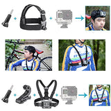 Neewer 50-In-1 Action Camera Accessory Kit Compatible with GoPro Hero 8 Max 7 6 5 4 Black GoPro 2018 Session Fusion Silver White Insta360 DJI AKASO APEMAN Campark SJCAM Action Camera etc