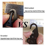 CVLIFE Two Points Sling with Length Adjuster Traditional Sling with Metal Hook for Outdoors Black 2 Pack