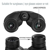 Occer 12x25 Compact Binoculars with Clear Low Light Vision, Large Eyepiece Waterproof Binocular for Adults Kids,High Power Easy Focus Binoculars for Bird Watching,Outdoor Hunting,Travel,Sightseeing