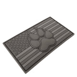 LEGEEON All Black USA American Flag K-9 Paw Dog Handler ACU Dark Subdued Morale PVC Rubber Hook&Loop