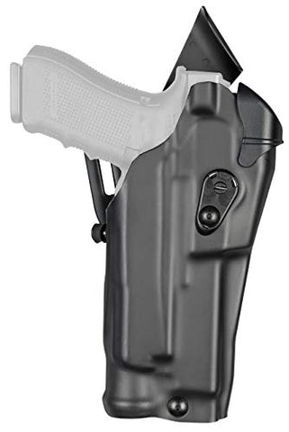 SAFARILAND 6390RDS ALS Mid-Ride  I Retention Duty Holster, Glock 17 w/Light, & Optic, Right Hand, STX Tactical Black