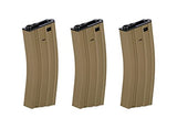 Lancer Tactical Metal M4/M16 300 Round Hi-Cap AEG Airsoft Magazine Clip (Tan x3)