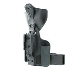 Safariland 6004UFA on Single Strap Leg Shroud with QLS 22 Receiver & Pouches, Plain Black Finish, Right Hand