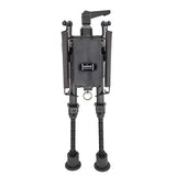 FeelRight 6-9 Inch Tactical Carbon Fiber Hunting Bipod Quick Release Swivel Style with Podlock for Picatinny Rail or Sling Swivel Studs