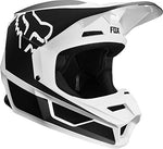 2019 Fox Racing V1 Przm Off-Road Motorcycle Helmet - Black/White / Large