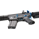 Lancer Tactical Gen 2 10" Keymod M4 Airsoft AEG Rifle with Blue Accents (Color: Black / Blue) - 9.6v Nimh Battery, Wall Charger & 0.20g 1000 Rounds BBS Included