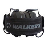 Walker's Hearing Protection Patriot Series Razor Slim Safety Ear Protection Muffs with NRR 23dB Noise Reduction Rating, Black Punisher