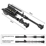 XAegis 2 in 1 Bipod 6 Inch to 9 Inch Adjustable Rifle Bipod with MLOK Rail Mount Adapter Included (Black Bipod with Mlok Adapter)