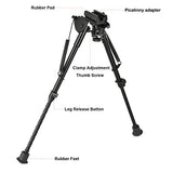 CVLIFE 9-13 Inches Bipod with Solid Sling Adapter Base