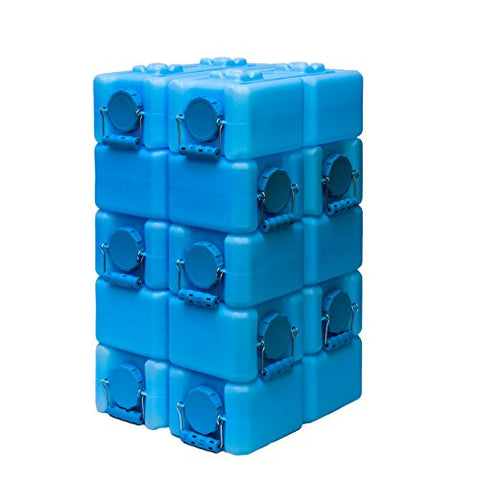 WaterBrick 3.5 Gallon BPA Free Portable and Stackable - 10 Pack