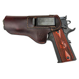 Relentless Tactical The Defender Leather IWB Holster - Fits Most 1911 Style Handguns - Kimber - Colt - S & W - Sig Sauer - Remington - Ruger & More - Made in USA - Brown Left Handed