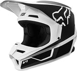 2019 Fox Racing V1 Przm Off-Road Motorcycle Helmet - Black/White / Large