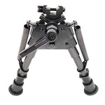 FeelRight 6-9 Inch Tactical Carbon Fiber Hunting Bipod Quick Release Swivel Style with Podlock for Picatinny Rail or Sling Swivel Studs