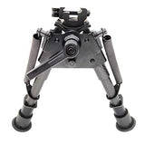 FeelRight 6-9 Inch Tactical Carbon Fiber Hunting Bipod Quick Release Swivel Style with Podlock for Picatinny Rail or Sling Swivel Studs
