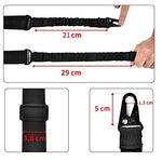 CVLIFE Two Points Sling with Length Adjuster Traditional Sling with Metal Hook for Outdoors Black 2 Pack