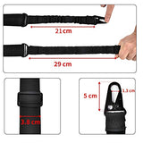 CVLIFE Two Points Sling with Length Adjuster Traditional Sling with Metal Hook for Outdoors Black 2 Pack