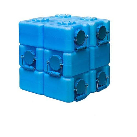 WaterBrick Blue Water Storage Container (6 Pack) 3.5 Gallon