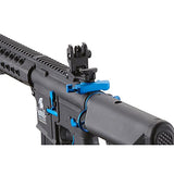 Lancer Tactical Gen 2 10" Keymod M4 Airsoft AEG Rifle with Blue Accents (Color: Black / Blue) - 9.6v Nimh Battery, Wall Charger & 0.20g 1000 Rounds BBS Included