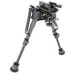 FeelRight 6-9 Inch Tactical Carbon Fiber Hunting Bipod Quick Release Swivel Style with Podlock for Picatinny Rail or Sling Swivel Studs