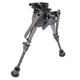 FeelRight 6-9 Inch Tactical Carbon Fiber Hunting Bipod Quick Release Swivel Style with Podlock for Picatinny Rail or Sling Swivel Studs