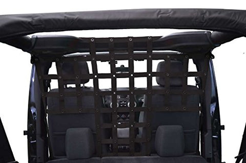 Dirtydog 4x4 Pet Divider Behind Front Seats - for Jeep JKU 4 Door - Black