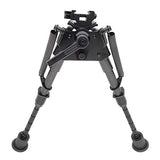 FeelRight 6-9 Inch Tactical Carbon Fiber Hunting Bipod Quick Release Swivel Style with Podlock for Picatinny Rail or Sling Swivel Studs