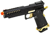 Lancer Tactical 300 FPS Metal Slide Knightshade Hi-Capa Gas Blowback Airsoft Pistol Color: Black / Gold