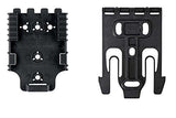 SAFARILAND 6360 Glock Holster, Level III Retention™ Holster for Glock 17/22 Surefire X300U - STX Tactical Black, Right Hand & QLS 1-2 Quick Locking System Kit, Platform Attachment, Black