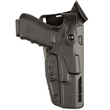 Safariland 7365 7TS ALS/SLS Low-Ride 1.5" Drop Level-III Duty Glock 17 22 Holster, Plain Black, Right