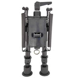 FeelRight 6-9 Inch Tactical Carbon Fiber Hunting Bipod Quick Release Swivel Style with Podlock for Picatinny Rail or Sling Swivel Studs