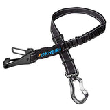 IOKHEIRA Dog Seatbelt, Updated Dog Seat Belt, Multifunctional Pet Safety Belt Reflective Bungee Dog Car Harness with Hook Latch& Seatbelt Buckle, Swivel Aluminum Carabiner