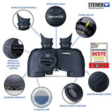 Steiner Commander 7x50c Binoculars with HD Stabalized Compass - Performance Marine Optics to Navigate Low Light or Fog