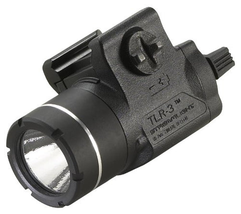 Streamlight 69220 TLR-3 Weapon Mounted Tactical Light with Rail Locating Keys - 125 Lumens,Black