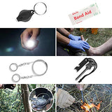 SUPOLOGY Emergency Survival Gear Kits -23 in 1 Outdoor Tactical Tools for Hiking/Adventures/Climbing Necessary - Water Filter,Flashlight,Tactical Pen,Spoon Fork,Survival Bracelet, Fire Starter etc.