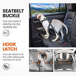 IOKHEIRA Dog Seatbelt, Updated Dog Seat Belt, Multifunctional Pet Safety Belt Reflective Bungee Dog Car Harness with Hook Latch& Seatbelt Buckle, Swivel Aluminum Carabiner