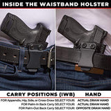 Concealment Express IWB KYDEX Holster fits Glock 17/19/19X/22/23/26/27/31/32/33/45 (G1-5) | Right | Black